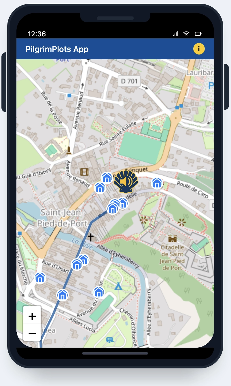 PilgrimPlots Camino Frances Audio Guide App Screenshot
